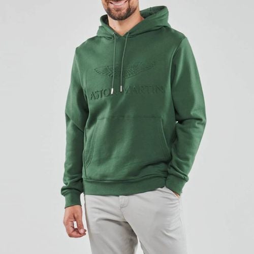 Green AMR Embossed Cotton Hoodie - Hackett London - Modalova