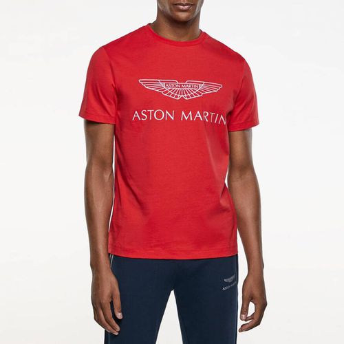 Red AMR Chest Logo Cotton T-Shirt - Hackett London - Modalova