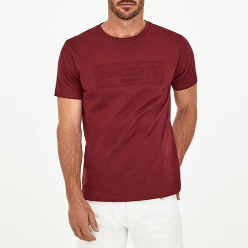 Red Embossed Cotton T-Shirt - Hackett London - Modalova