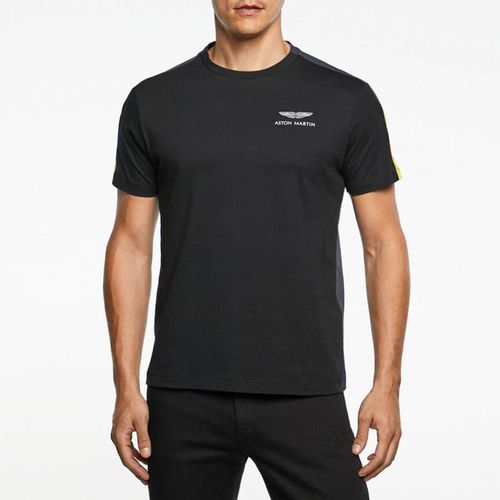 Black AMR Logo Cotton T-Shirt - Hackett London - Modalova