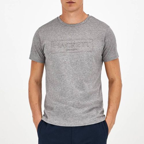 Grey Embossed Cotton T-Shirt - Hackett London - Modalova