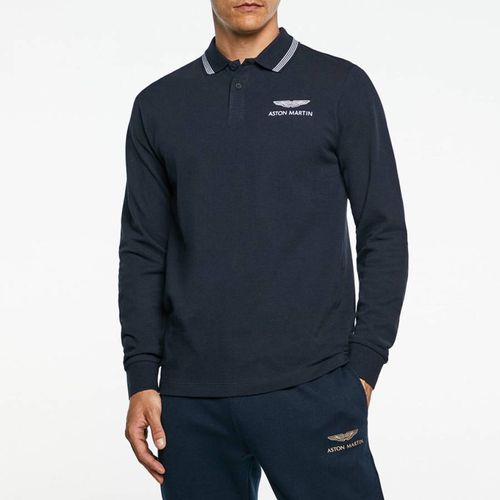 AMR Long Sleeve Cotton Polo Shirt - Hackett London - Modalova