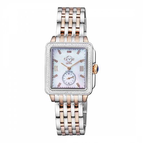 Silver Women's Diamond Mother of Pearl Dial Two Tone Watch - Gevril - Modalova