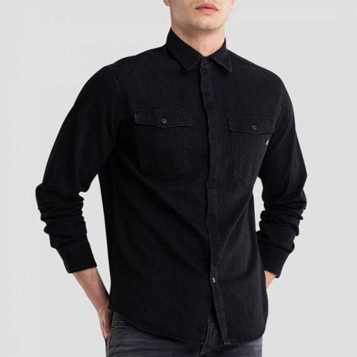 Black Denim Pocket Shirt - Replay - Modalova