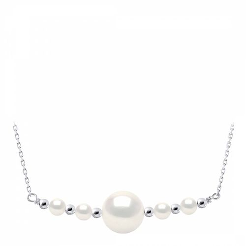 Natural Style/Silver Real Cultured Freshwater Pearl Necklace - Mitzuko - Modalova