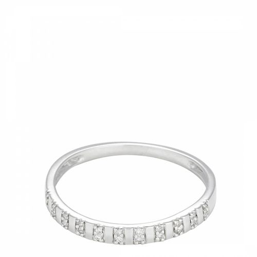 Silver Diamond Embellished Ring - Le Diamantaire - Modalova