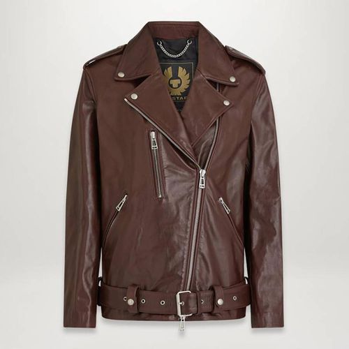 Brown Erin Leather Jacket - Belstaff - Modalova