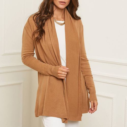 Camel Draped Design Cashmere Blend Jumper - SOFT CASHMERE - Modalova