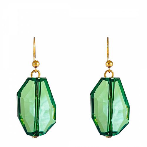 K Gold Geometric Drop Earrin - Liv Oliver - Modalova