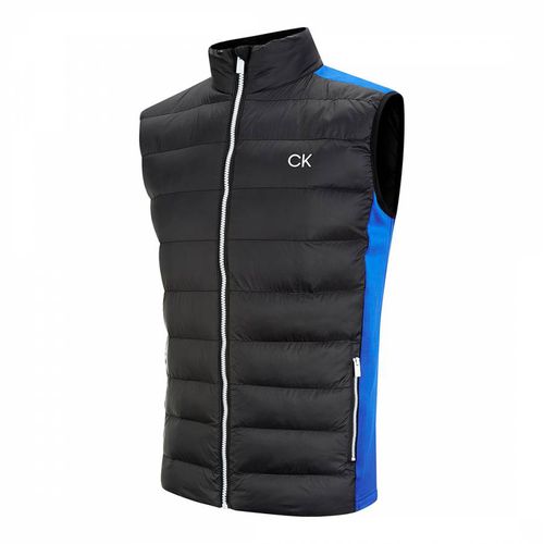 Black/Blue Quilted Hybrid Gilet - Calvin Klein Golf - Modalova