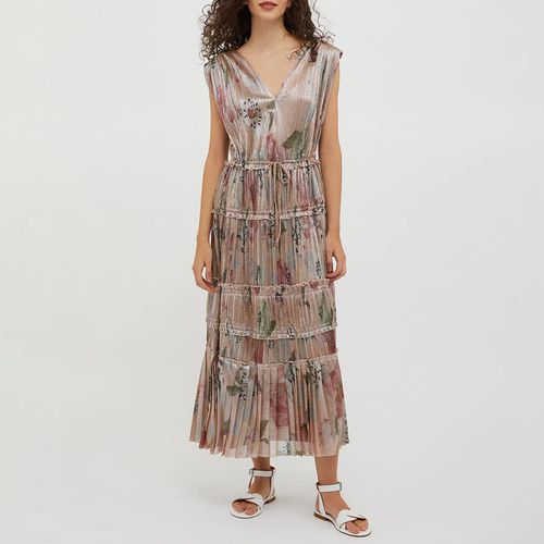 Beige Shimmer Floral Cicladi Dress - Max&Co. - Modalova