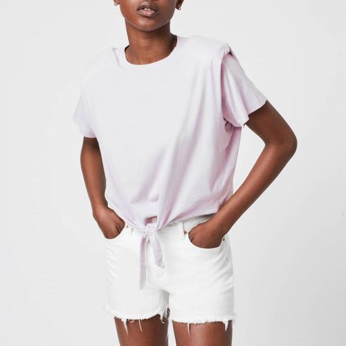 Lilac Layered Mika Tie Waist Cotton T-Shirt - AllSaints - Modalova