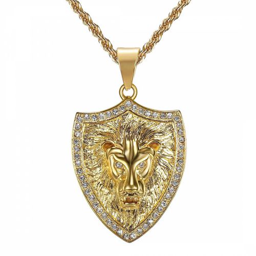 K Gold Lion Zircon Motif Necklace - Stephen Oliver - Modalova