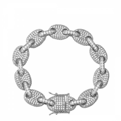 Silver Iconic Link Zircon Necklace - Stephen Oliver - Modalova