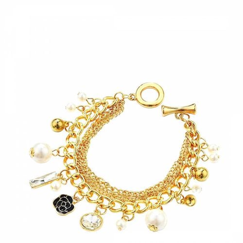 K Gold Pearl Charm Bracelet - Chloe Collection by Liv Oliver - Modalova