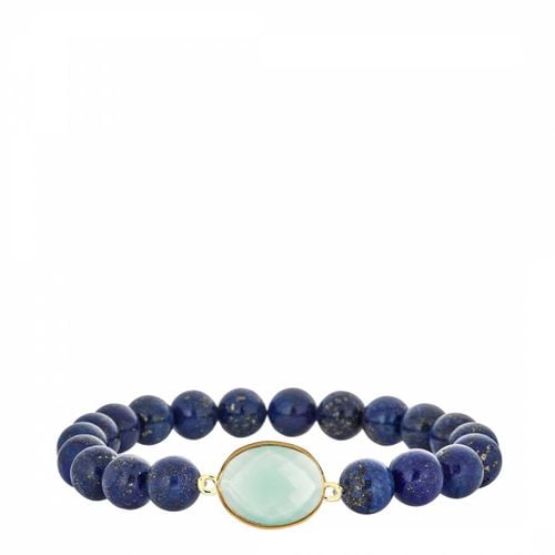 K Lapis & Sea Green Chalcedony Bracelet - Liv Oliver - Modalova