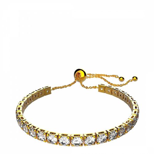 K Gold Cz Adjustable Bracelet - Liv Oliver - Modalova