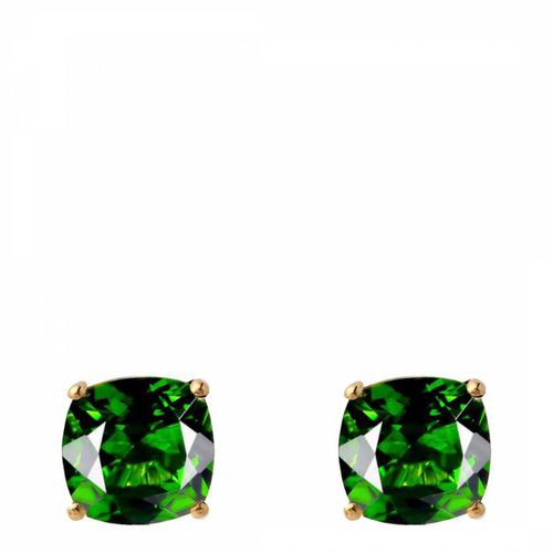 K Green Cushion Stud Earrings - Liv Oliver - Modalova