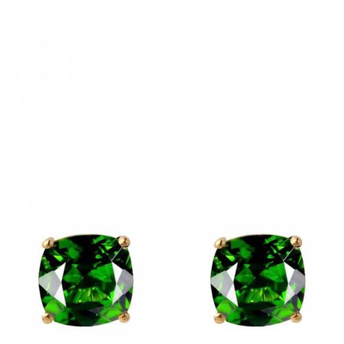 K Green Cushion Stud Earrings - Liv Oliver - Modalova