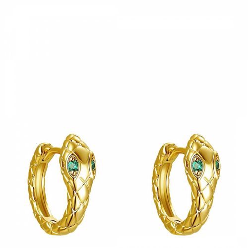 K Gold Textured Huggie Earrings - Liv Oliver - Modalova