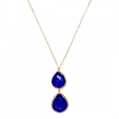 K Multi Sapphire Drop Necklace - Liv Oliver - Modalova