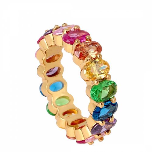 K Gold Multi Colour Stone Ring - Chloe Collection by Liv Oliver - Modalova