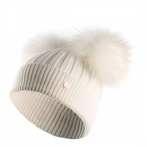 Adult All Cashmere Blend Double Pom Pom Beanie Hat - Look Like Cool - Modalova