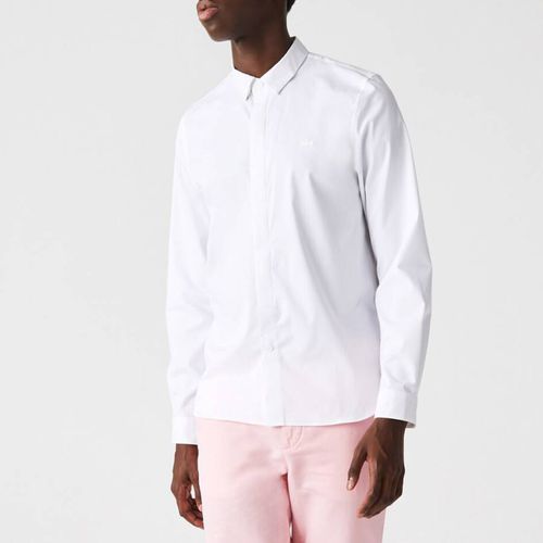 White Slim Fit Cotton Blend Shirt - Lacoste - Modalova