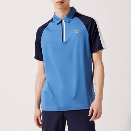 Blue Colour Block Polo Shirt - Lacoste - Modalova