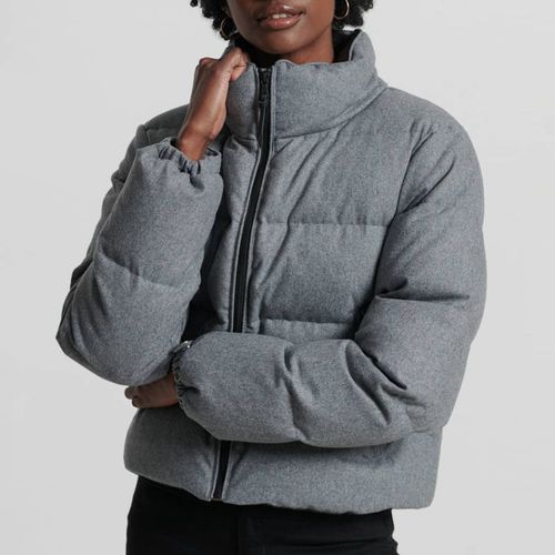 Grey Wool Alpine Down Padded Jacket - Superdry - Modalova