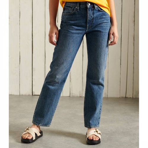 High Rise Straight Cotton Jeans - Superdry - Modalova