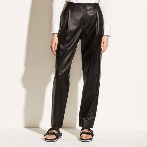 Black Leather Tapered Trousers - Vince - Modalova