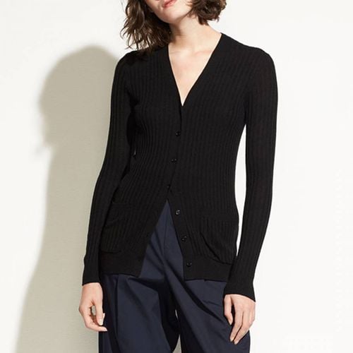 Rib Slim Fit Cashmere Cardigan - Vince - Modalova