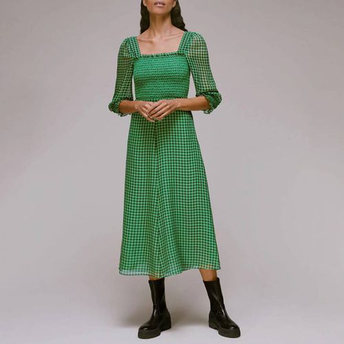 Green Lottie Gingham Midi Dress - WHISTLES - Modalova