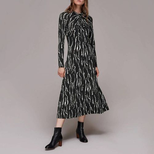 Black Rumi Printed Midi Dress - WHISTLES - Modalova