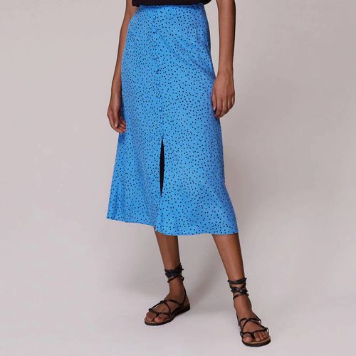 Blue Spot Print Midi Skirt - WHISTLES - Modalova