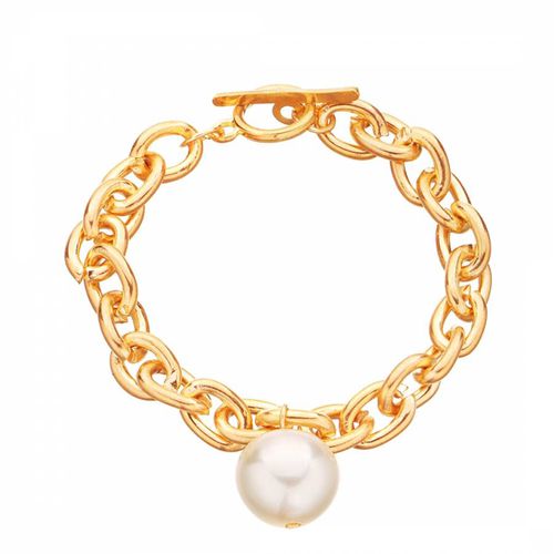 K Chunky Link Pearl Drop Bracelet - Liv Oliver - Modalova