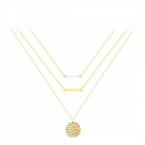 K Multi Layer Pearl Disc Necklace - Liv Oliver - Modalova