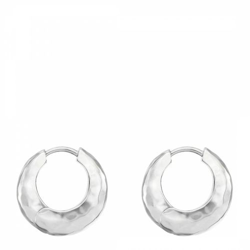 Silver Chunky Tapered Nomad Hoops - Dower & Hall - Modalova