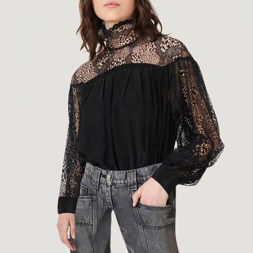 Black Lace Panel Blouse - IRO - Modalova