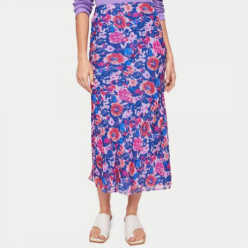 Pink Floral Print Midi Skirt - Jigsaw - Modalova