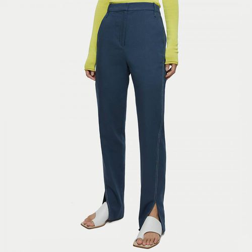 Dark Blue Jagger Cotton Blend Trousers - Jigsaw - Modalova