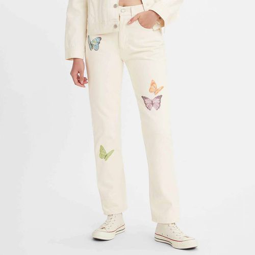 Cream 501® Butterfly Graphic Straight Leg Jeans - Levi's - Modalova
