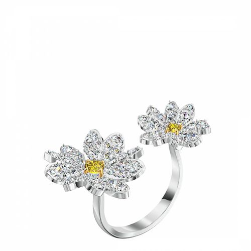 Silver Yellow Eternal Flower Ring - SWAROVSKI - Modalova