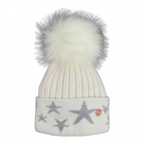 Kids And White Stars Cashmere Blend Single Pom Hat - Look Like Cool - Modalova