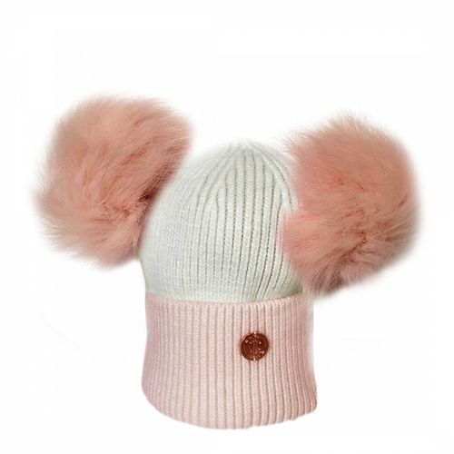 Newborn And White Cashmere Blend Hat - Look Like Cool - Modalova