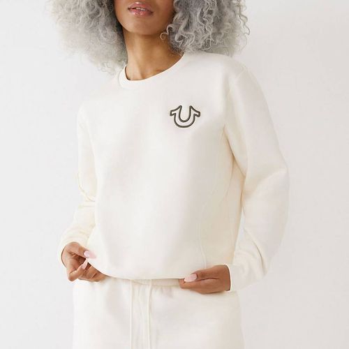 Cream Utility Cotton Blend Sweatshirt - True Religion - Modalova