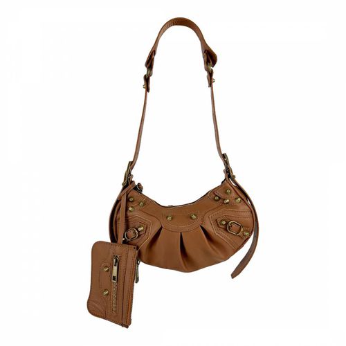 Tan Leather Shoulder Bag With Coin Purse - Bella Blanco - Modalova