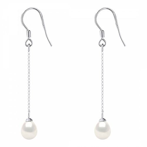 Silver/Natural Real Cultured Freshwater Pearl Duo Earrings - Atelier Pearls - Modalova