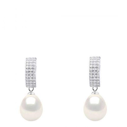 Natural Zirconia Real Cultured Freshwater Pearl Earrings - Atelier Pearls - Modalova